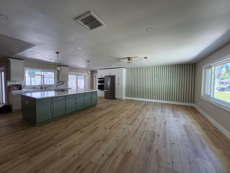 Living room after staging